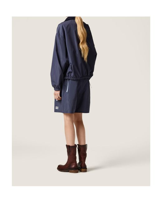Miu Miu Blue Technical Fabric Bermudas
