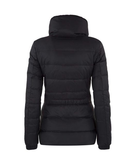 EA7 Blue Logo Hooded Down Jacket