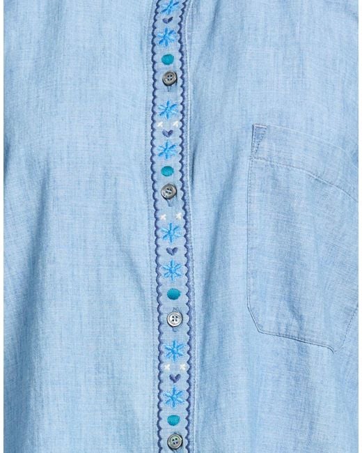 Weekend by Maxmara Blue Solid Color Shirts