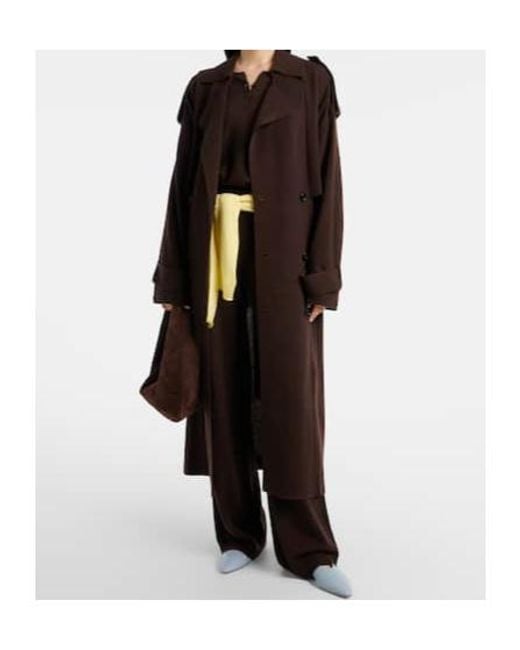Jardin Des Orangers Brown Wool And Cashmere Trench Coat