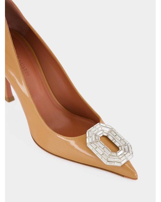 AMINA MUADDI Brown Pointed-Toe High Heels
