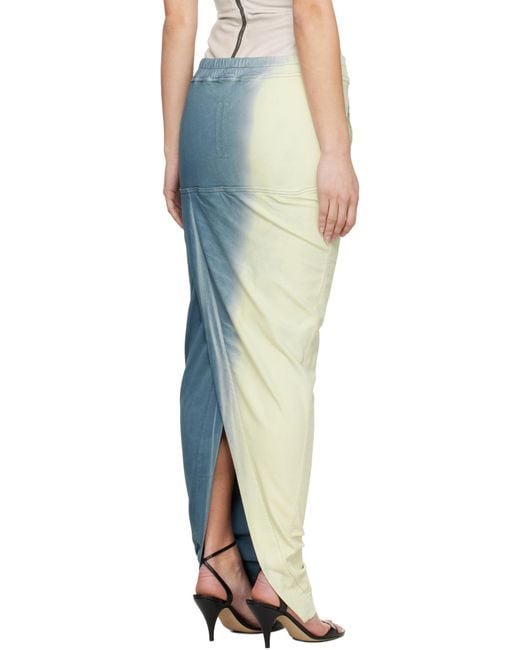 Rick Owens Blue Drawstring Skirt