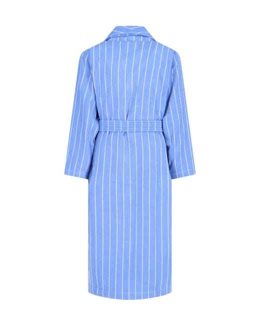 Tekla Blue Classic Bathrobe for men