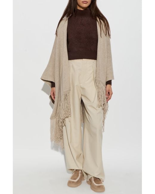 Max Mara Natural Tassel Shawl