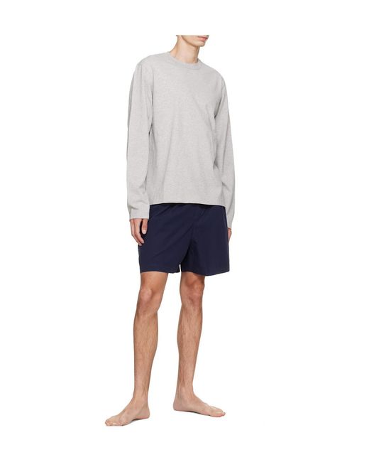 Tekla Gray Long-Sleeved T-Shirt for men