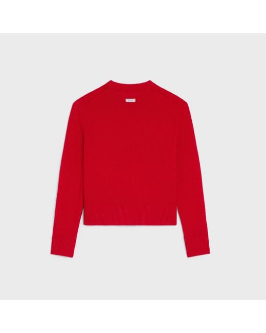 Céline Red Crewneck Sweater