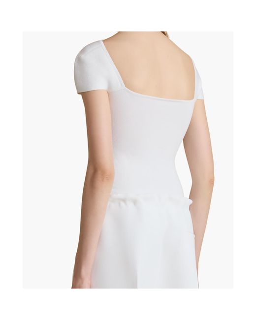Khaite White Basile Bodysuit