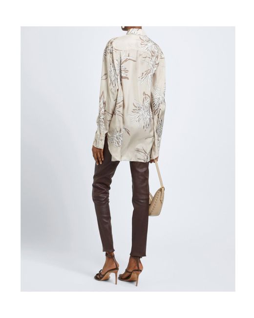 Brunello Cucinelli White Patterned Shirts Blouses