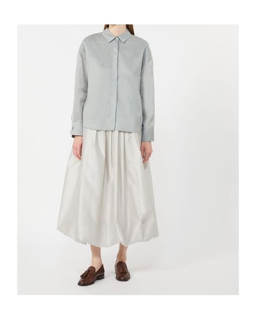 Max Mara Gray Button Shirt