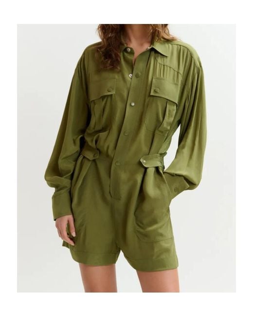 Essentiel Antwerp Green Jebba Maxi Overlay Jumpsuit
