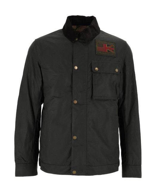 Barbour Black Waxed Cotton Jacket for men