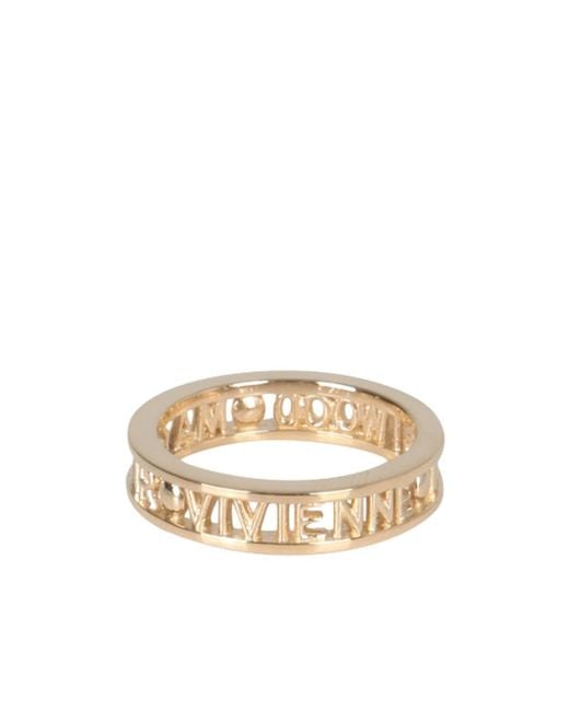 Vivienne Westwood White Logo Ring