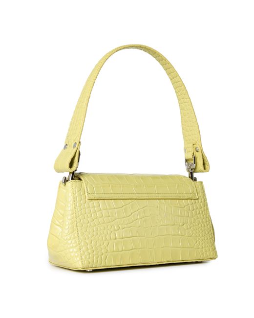Vivienne Westwood Yellow Pale Crocodile Embossed Shoulder Bag