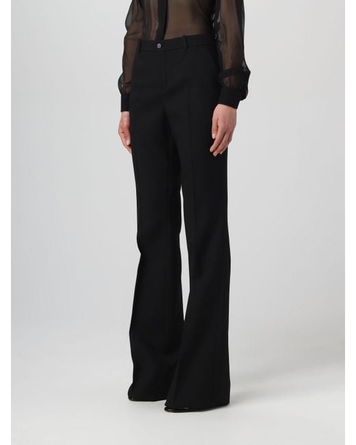 Saint Laurent Black High-Waist Flared Trousers