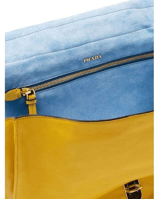 Prada Metallic Shearling Detail Bag