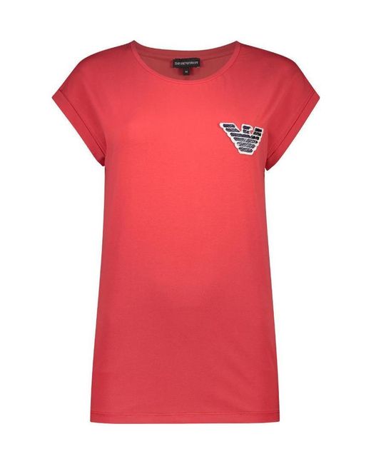 Emporio Armani Pink Short-Sleeved T-Shirt With Round Neck
