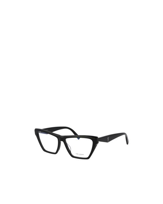 Saint Laurent White Eyewear Cat-Eye Frame Glasses