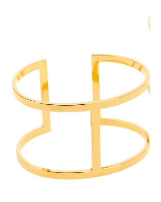 Elisabetta Franchi Metallic A Pair Of Hollowed-Out Bracelets