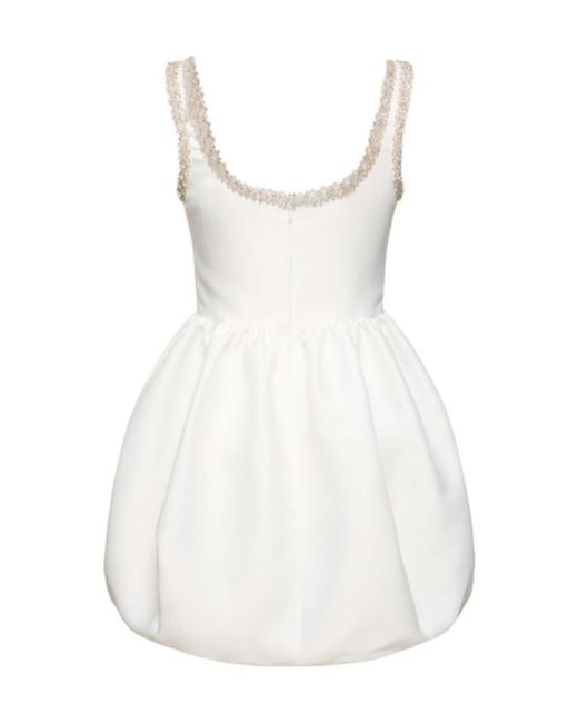 Self-Portrait White Embellished Mini Dress