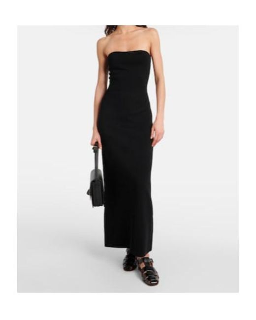 Gabriela Hearst Black Calderon Wool, Silk, And Cashmere Maxi Dress