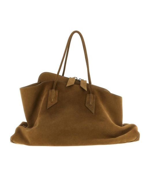 The Attico Brown Top-Handle Shoulder Bag