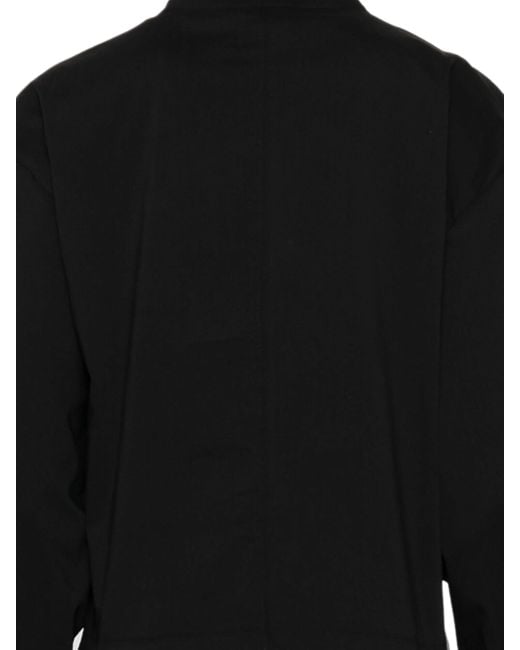 Thom Krom Black Snap Button Top