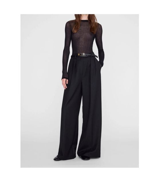 Anine Bing Black Long-Sleeve T-Shirt