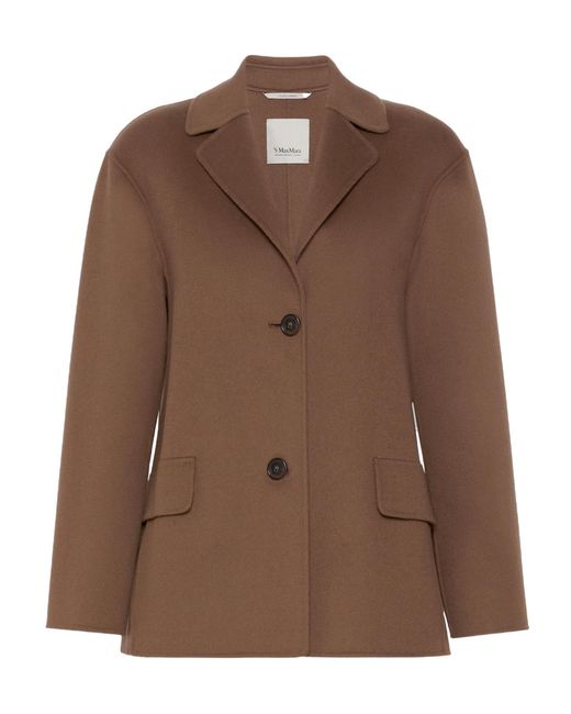 Max Mara Brown Wool Single-Breasted Blazer