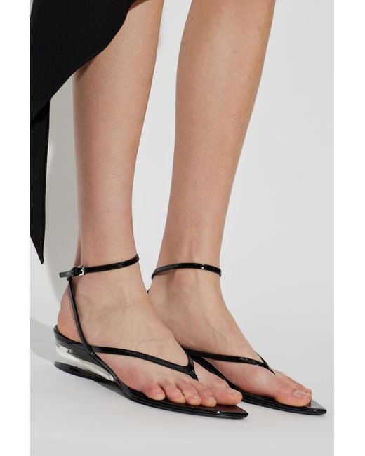Alaïa White Invisible Flip-Flops