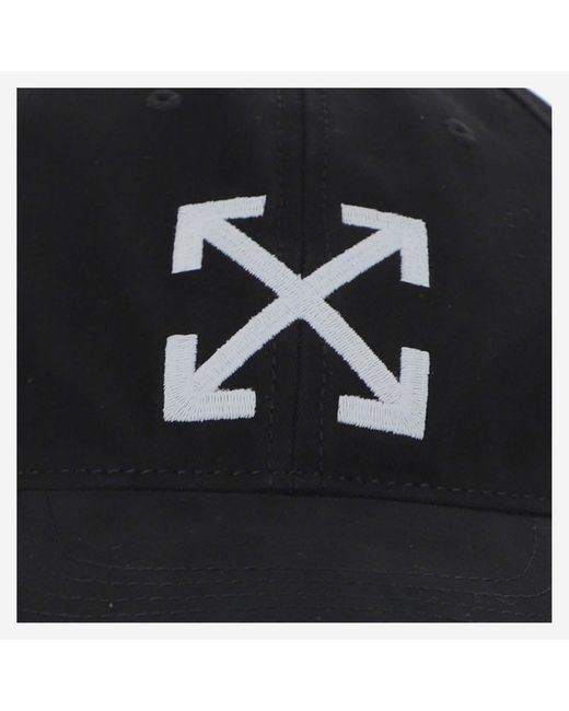 Off-White c/o Virgil Abloh Black Arrow Logo Embroidered Baseball Cap for men