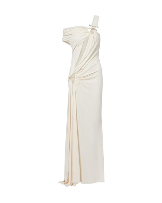 Christopher Esber White Draped Jersey Maxi Dress