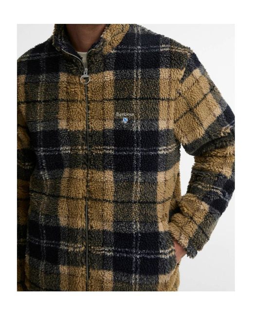 Barbour Multicolor Birchwood Checked Teddy Jacket for men