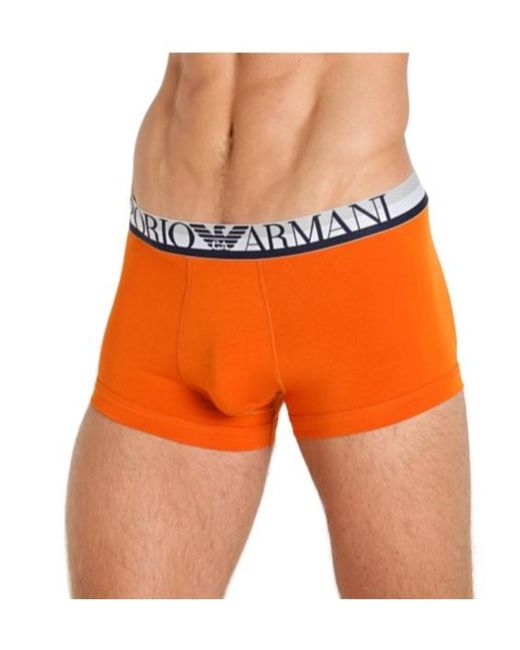 Emporio Armani Orange Elastic Waist Underwear for men