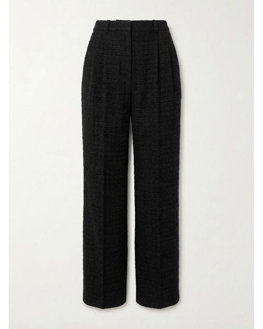 Gucci Black High-Waisted Tweed Trousers
