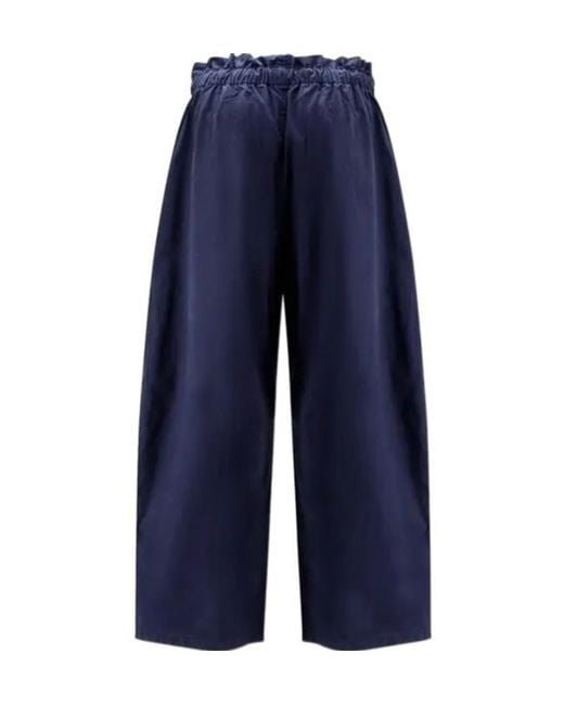 Polo Ralph Lauren Blue Drawstring Wide-Leg Trousers
