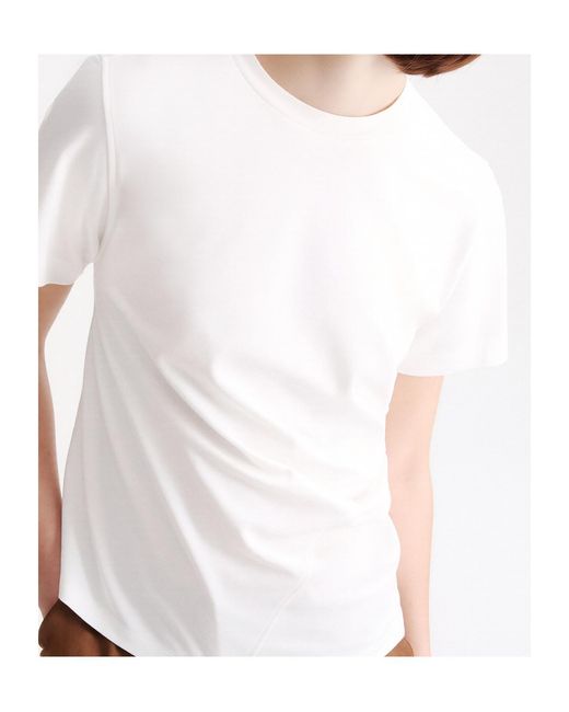 Marella White Asymmetric Hem T-Shirt