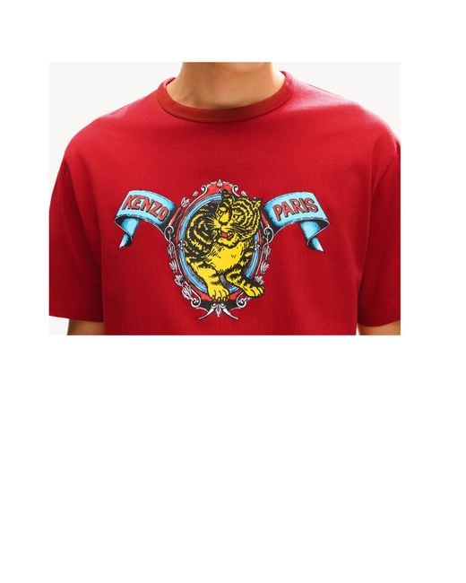 KENZO Red Jumping Tiger' T-Shirt for men