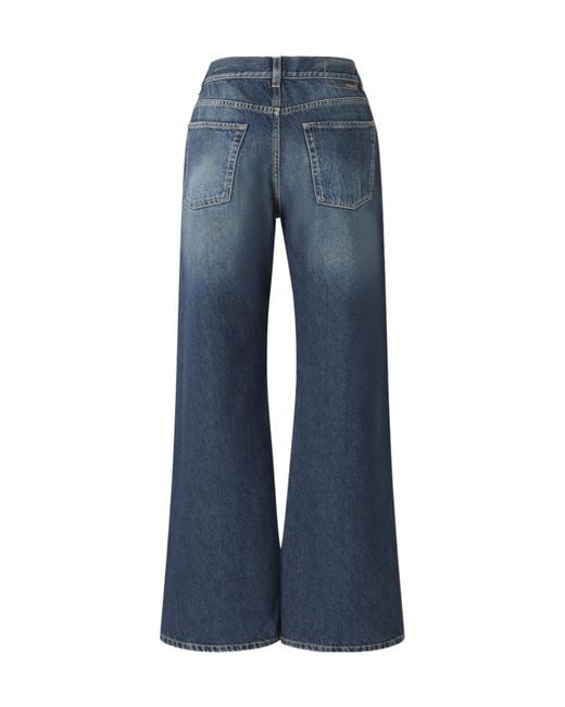 Pinko Blue Wide-Leg Soft Denim Jeans