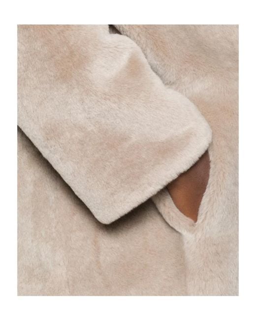 Manzoni 24 Natural Single-Breasted Long-Sleeve Coat