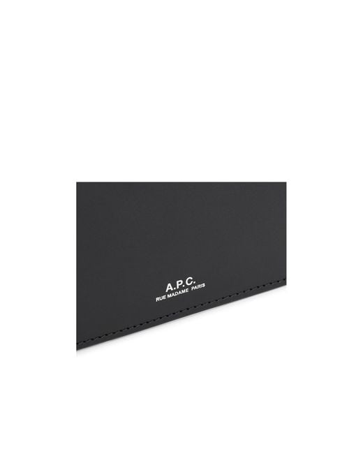 A.P.C. Black Zip Wallet for men