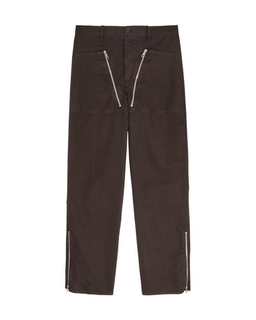 Dries Van Noten Brown Pexior Straight-Leg Cotton Trousers for men
