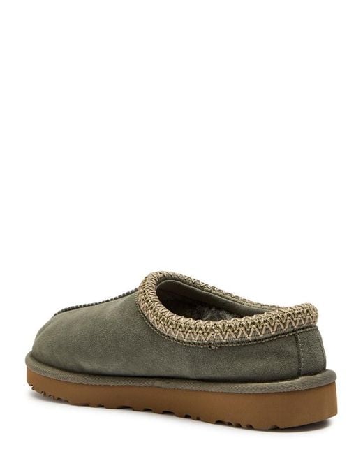 Ugg Green Tasman Suede Flatform Slippers