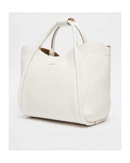 Max Mara White Logo Plaque Top Handle Bag
