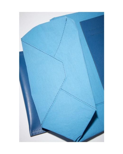 Acne Blue Small Papery Baker Tote Bag for men