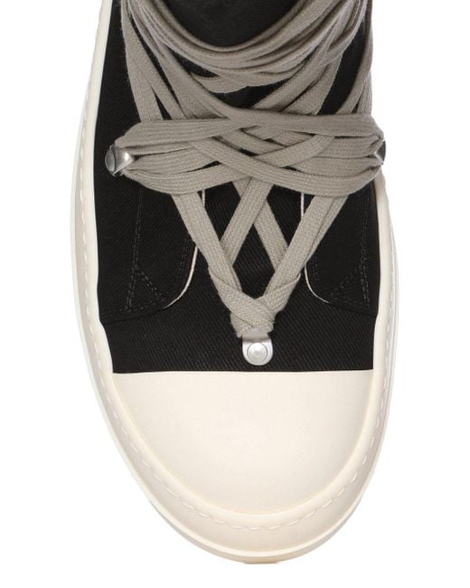 Rick Owens Black Sneakers Denim Shoes