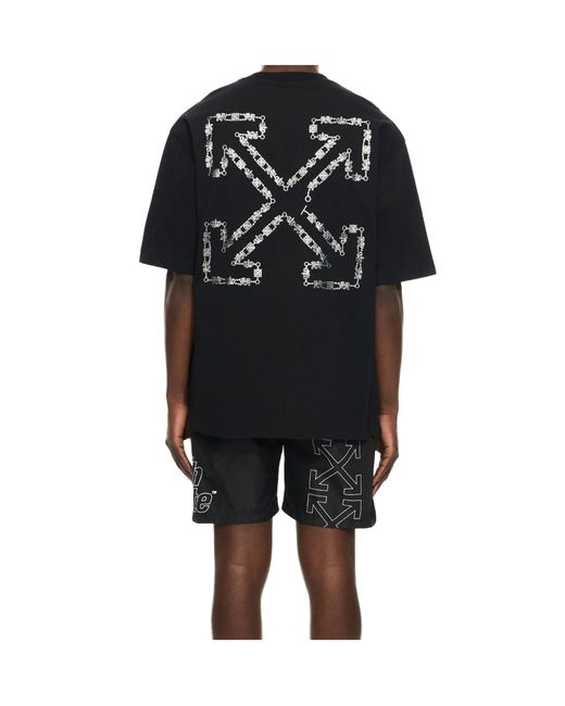 Off-White c/o Virgil Abloh Black 3D Spray Arrow Skate Crewneck T-Shirt for men