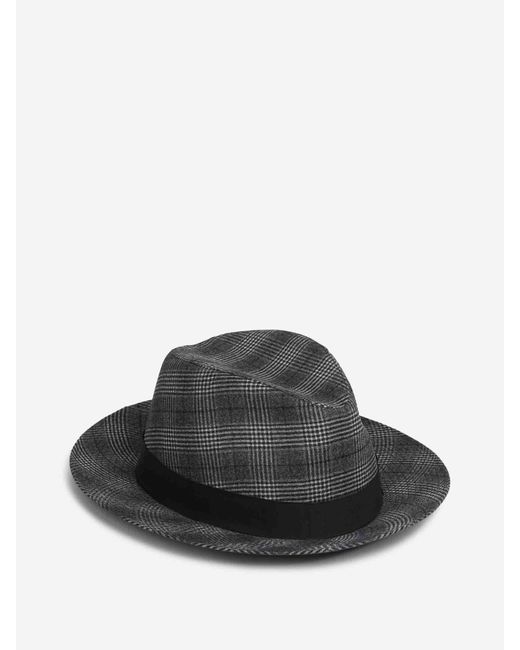 Borsalino Multicolor Plaid Hat for men