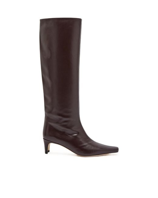 Staud Brown Leather Knee-High Boots