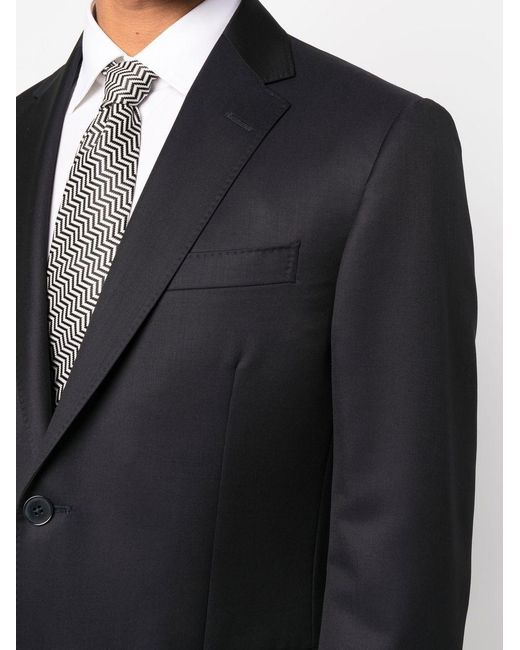 Zegna Black Single-Breasted Tailored Suit for men