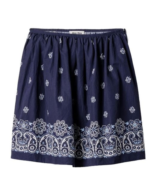Miu Miu Blue Skirts